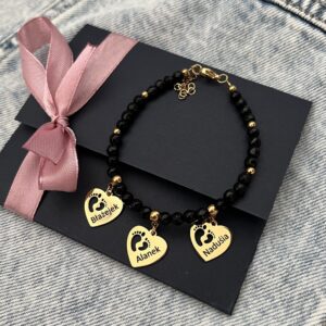 Bransoletka Serca stópki (wybierz ilość serc)